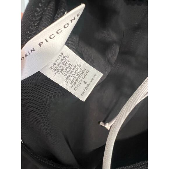 Robin Piccone Luxury Malia‎ Black Ruffle One Piece Swimsuit Size Womens 4 Small - Picture 10 of 11